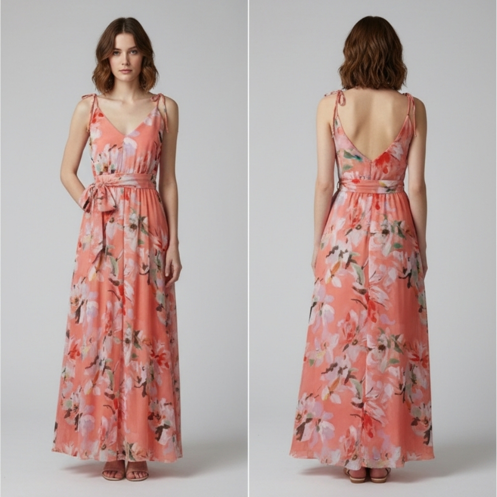 NWOT DRESS THE POPULATION WOMEN'S HOLLIE CORAL/PINK DRESS SIZE MEDIUM‎
